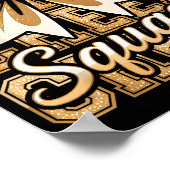 Cheer Squad Gold Funny Srt Cheerleader Cheerleadin Poster (Ecke)