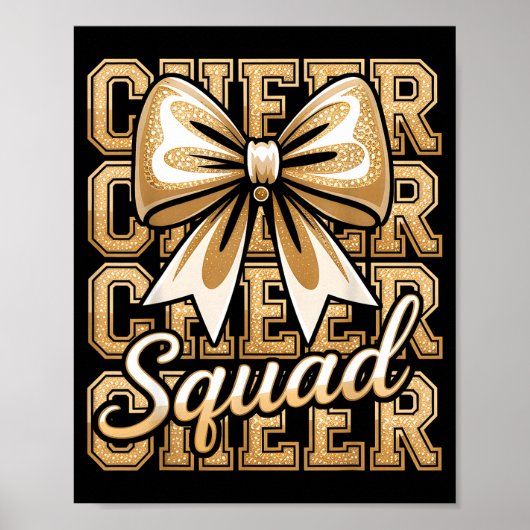 Cheer Squad Gold Funny Srt Cheerleader Cheerleadin Poster (Vorne)