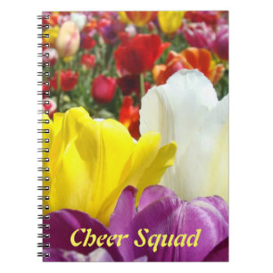 Cheer Squad Notizbuch Farbige Tulpenblumen Notizblock