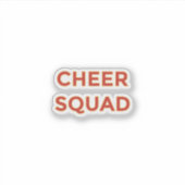 Cheer Squad Pet Parent Sticker | Gold Red Paw Mom (Vorderseite)