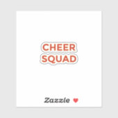 Cheer Squad Pet Parent Sticker | Gold Red Paw Mom (Blatt)