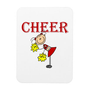 CHEER Stäbchen Figur Cheerleader T-Shirts und Gesc Magnet