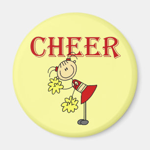 CHEER Stäbchen Figur Cheerleader T-Shirts und Gesc Magnet