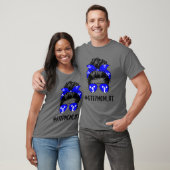 Cheer StepMom Life Messy Bun Hair Cheerleader Mot T-Shirt (Unisex)