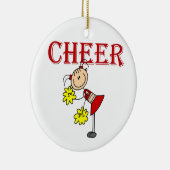 CHEER Strichmännchen Cheerleader T - Shirt und Ges Keramikornament (Rechts)