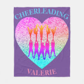 Cheer Stunt Pyramid Fleece Blanket (Vorderseite)