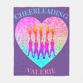 Cheer Stunt Pyramid Fleece Blanket