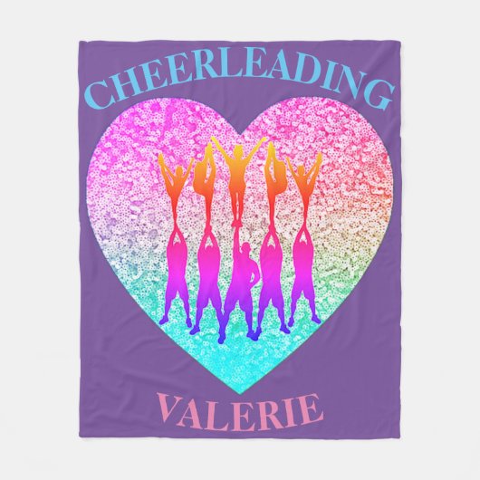Cheer Stunt Pyramid Fleece Blanket (Vorderseite)
