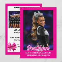 Cheer-Team Cheerleader-Unterschriftenkarten