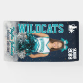 Cheer Team Custom Sports Photo Senior Cheerleading Banner (Horizontal)