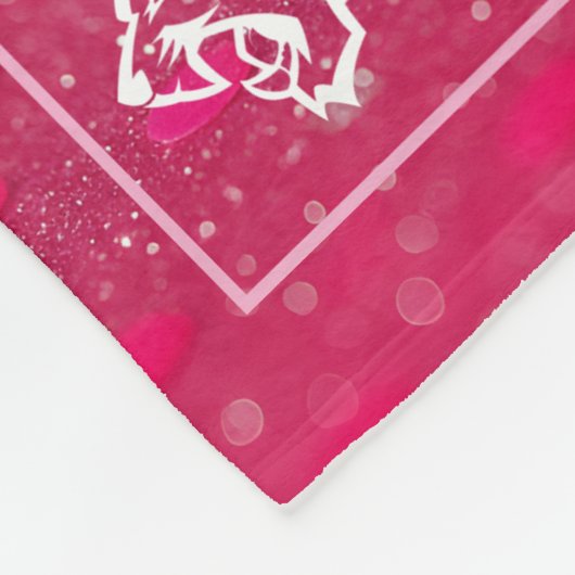 Cheer Team Senior Night Custom Photo Pink Confetti Fleecedecke (Ecke)