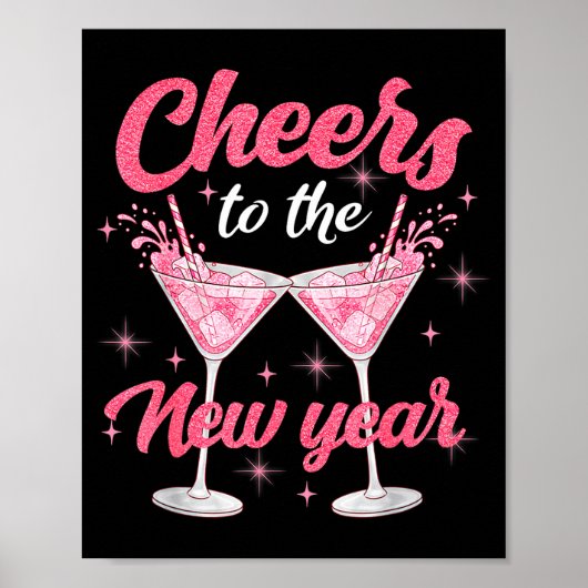 Cheer To The New Year Happy New Year 2026 Countdow Poster (Vorne)