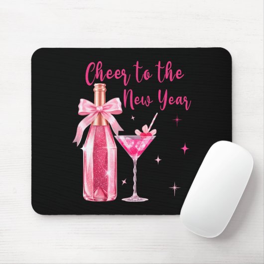 Cheer To The New Year Happy New Year 2026 Party Gi Mousepad (Mit Mouse)