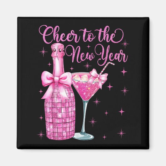 Cheer To The New Year Happy New Year 2026 Party Magnet (Vorne)