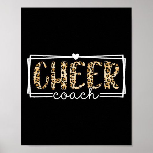Cheer-Trainer Leopard Cheerleaderin Mädchen Cheerl Poster (Vorne)