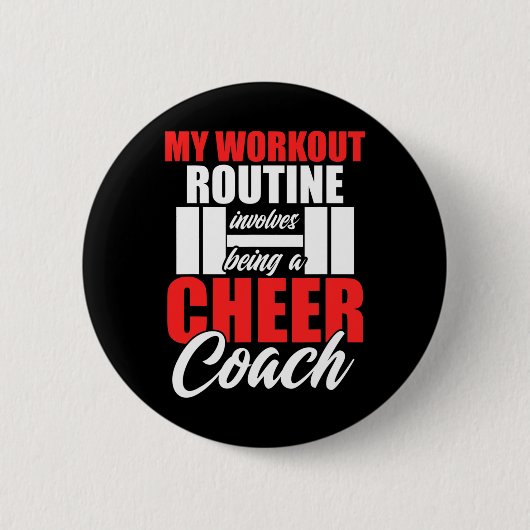 Cheer-Trainer-Workout Cheerleading Cheering-Team Button (Vorderseite)
