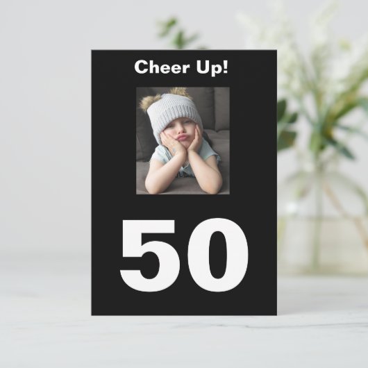 Cheer Up! 50. Geburtstag Grumpy Girl (Stehend Vorderseite)