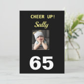 Cheer Up! 65. Happy Birthday Funny Grumpy Girl (Stehend Vorderseite)