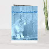 Cheer Up Blue Kitty Card Karte (Rückseite)