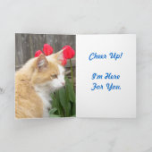 Cheer Up Blue Kitty Card Karte (Innenseite)