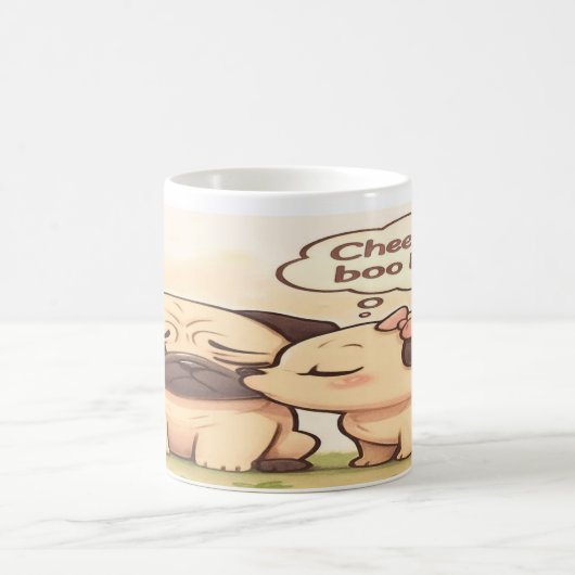 Cheer Up Boo Boo: Cute Pug Mug Kaffeetasse (Mittel)