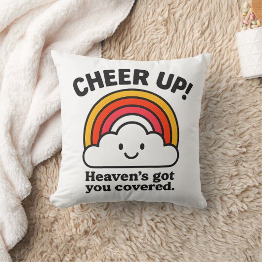 Cheer Up – Heaven’s Got You Cute Throw Pillow Kissen (Decke)