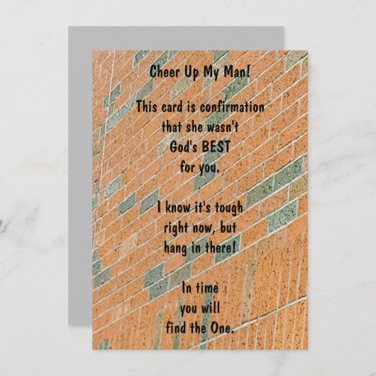 Cheer Up Man! Flache Grußkarte (Vorne/Hinten)