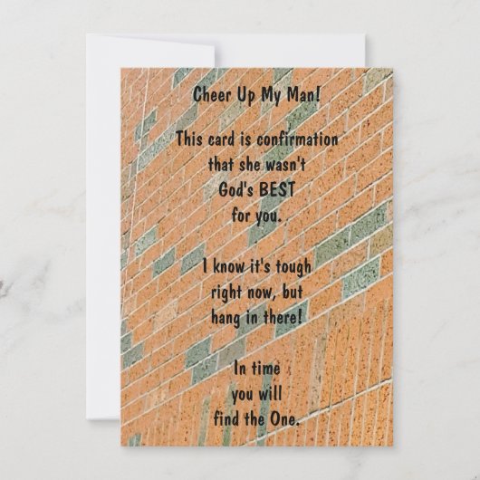 Cheer Up Man! Flache Grußkarte (Vorderseite)