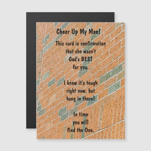 Cheer Up Man! Magnetkarte (Vorne/Hinten)