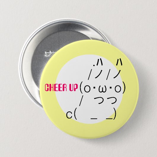Cheer up Rabbit Button (Vorne & Hinten)