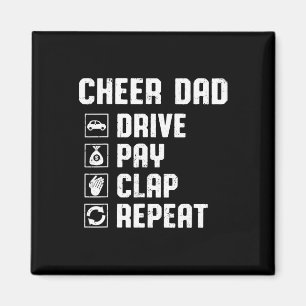 Cheer Vater Fahrt Zahlen Klatschen Wiederholen Che Magnet