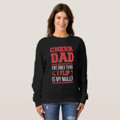 Cheer Vater Funny Drehte Wallet Sweatshirt (Vorne ganz)