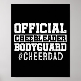 Cheer Vater Funny Papa Offiziell Cheerleader Bodyg Poster