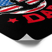 Cheer Vater Proud Vathers Day Cheerleader Girl Poster (Ecke)