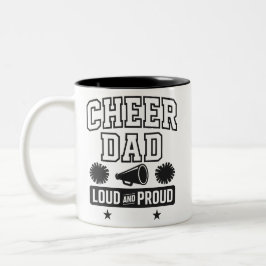 Cheer Vater Shirt Loud und Proud Cheerleading Zweifarbige Tasse