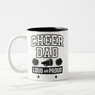 Cheer Vater Shirt Loud und Proud Cheerleading Zweifarbige Tasse