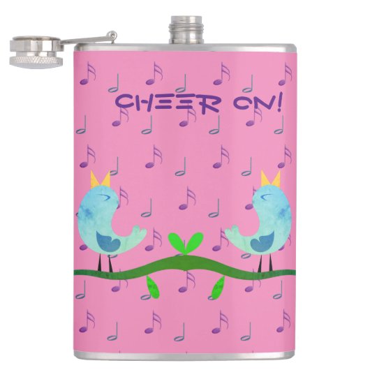 Cheer Vinyl Wrapped Flask Flachmann (Geöffnet)