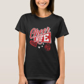 Cheer Wife Biggest Fan Leopard Print And Pom Pom 1 T-Shirt (Vorderseite)