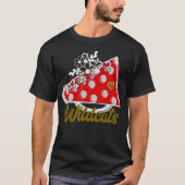 Cheer WILDCATS Red Megaphone Heart Flower Accent T-Shirt (Vorderseite)