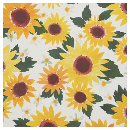 CHEERFUL AF Bold Happy Sunflower Stoff (Muster)
