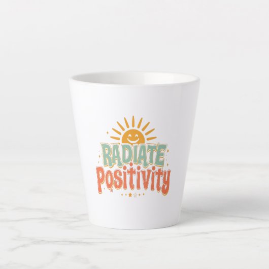 Cheerful and Motivational Sunny Saying Milchtasse (Vorderseite)