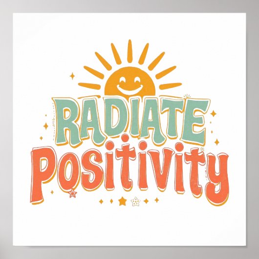 Cheerful and Motivational Sunny Saying Poster (Vorne)