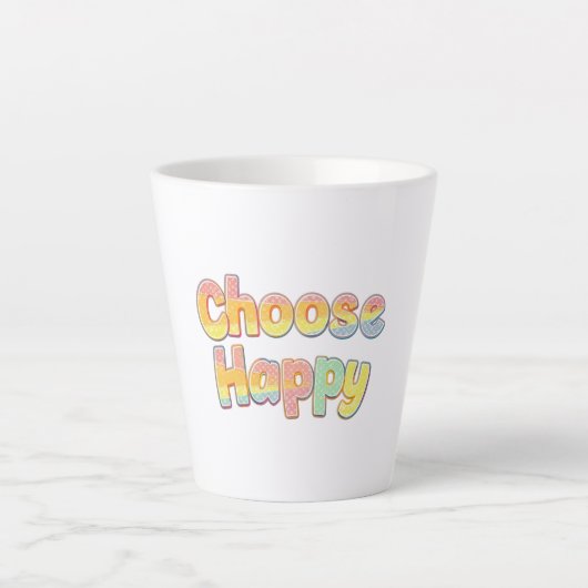 Cheerful and Positive Kids Typography Milchtasse (Vorderseite)