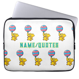 Cheerful Baby Elephant Hot Air Balloon Laptopschutzhülle
