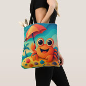 Cheerful Beach Crab with Umbrella Tropical Tasche (Von Nahem)