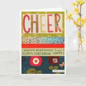 CHEERful Birthday Card Karte (Gelbe Blume)