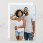 Cheerful Blue Beach Photo Einladung (Vorne/Hinten)