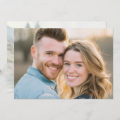 Cheerful Blue Denim Photo Einladung (Vorne/Hinten)