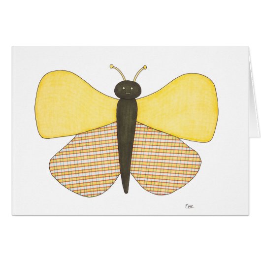 Cheerful Butterfly Notecard (Vorderseite (Horizontal))