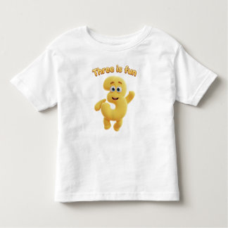 Cheerful Cartoon Number 3 | "Three is Fun" Kleinkind T-shirt
